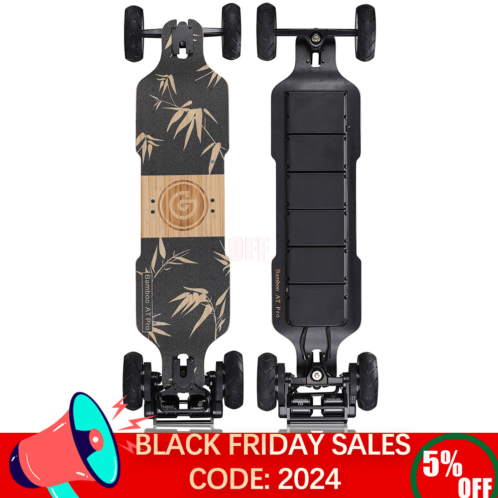 Ownboard Bamboo AT Pro  | All Terrain Electric Skateboard | Dual Belt Motor