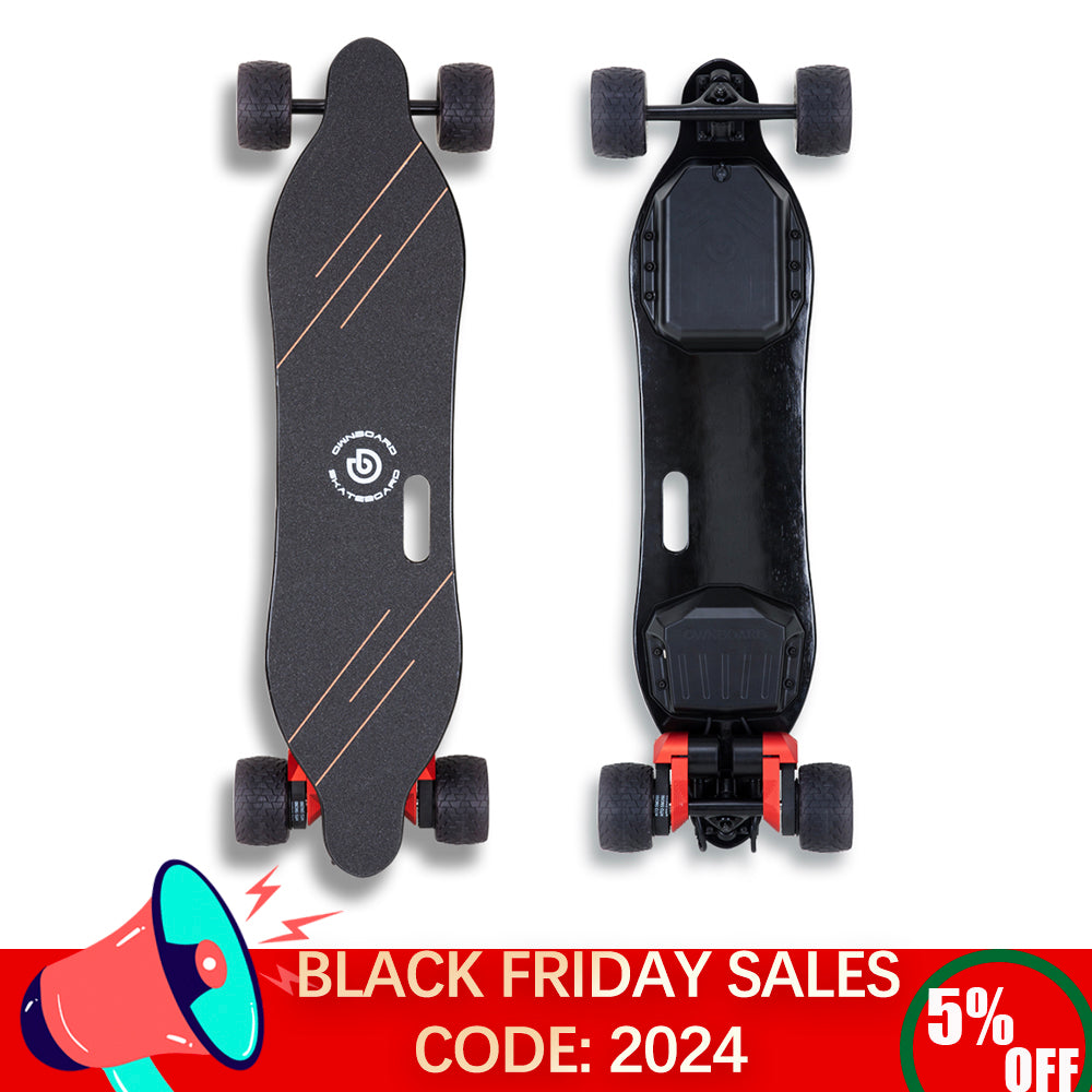 Ownboard W2 PRO (38”) - Dual Belt Electric Skateboard with 105mm Cloudwheels